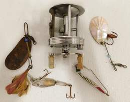 Lot Of Vintage Fishing Spinners and Lures W/ Reel