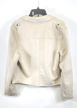 NWT Tahari Womens Tan Faux Leather Pockets Long Sleeve Open Front Jacket Size XL alternative image