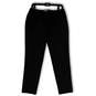Womens Black Flat Front Stretch Pockets Regular Fit Ankle Pants Size 0.5 image number 1
