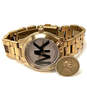 Designer Michael Kors Runway MK-3549 Gold-Tone Round Dial Analog Wristwatch image number 2