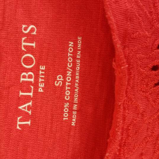 Talbots Women Red Sleeveless Top SP image number 3