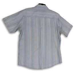 NWT Mens Multicolor Striped Short Sleeve Collared Button-Up Shirt Size XL alternative image