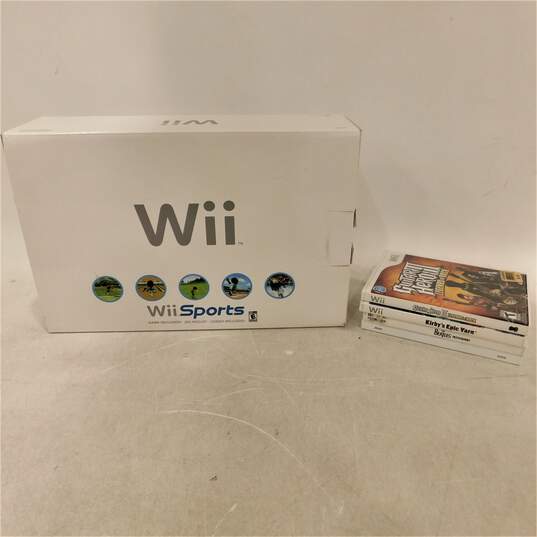 Nintendo Wii in original box w/4 Games and the Beetles Rock band image number 6