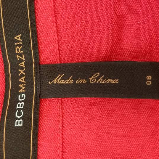 BCBGMaxazria Women Red Dress Size 8 NWT image number 3