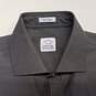 Mens Gray Cotton Collared Long Sleeve Button-Up Shirt Size Medium image number 3