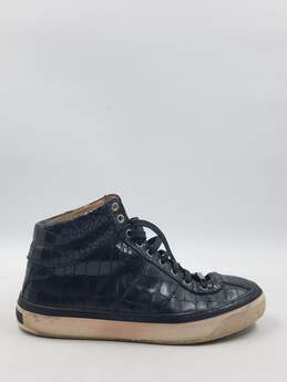 Authentic Jimmy Choo Black Croc Mid Sneaker M 7