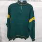 Benetton Green Half-Zip Pullover Sweater MN Sz 48 image number 1