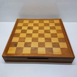 Large Wooden Chess/Checkers Set