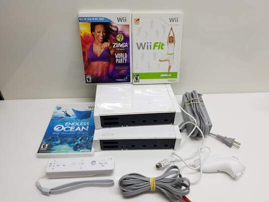 Lot of Two Untested Nintendo Wii Home Consoles image number 2