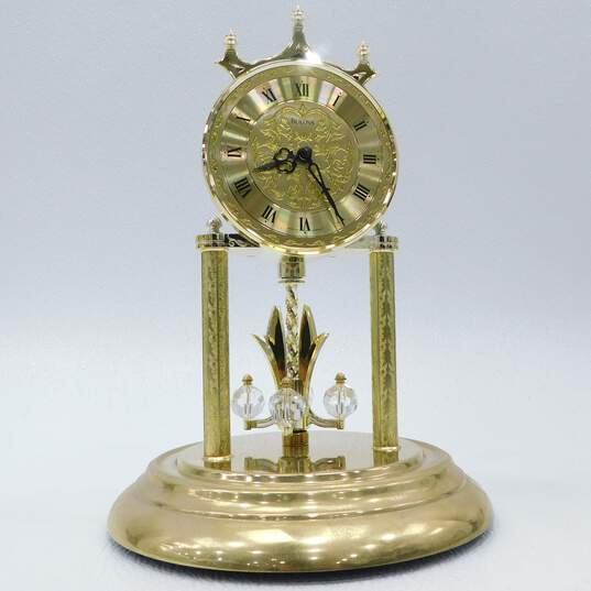 Vintage Bulova Glass Dome Mantel Clock image number 1
