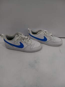 Nike Court Borough Low 2 White Blue Swish Sneaker Shoes Youth Size 7Y alternative image