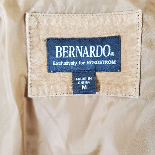 Bernardo Women Brown Leather Coat sz M image number 4