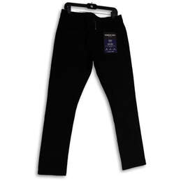 NWT Mens Black Flat Front Slim Fit Straight Leg Chino Pants Size 34x32 alternative image