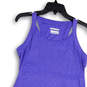 Womens Purple White Sleeveless Round Neck Knee Length A-Line Dress Size S image number 3