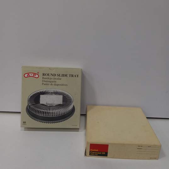 Bundle of 4 Boxes of 80 And 140 Slides Round Slide Trays For Carousel (3 Kodak, 1 A-P Brand) image number 7