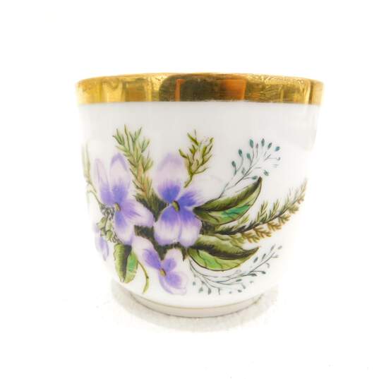 ATQ Late 1800s Haviland Limoges Teacup & Plate Floral Print image number 4