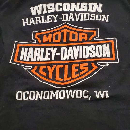 Harley Davidson Men Black Graphic Tee XXL image number 5