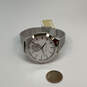 Designer Michael Kors MK-3919 Silver-Tone White Dial Analog Wristwatch image number 2