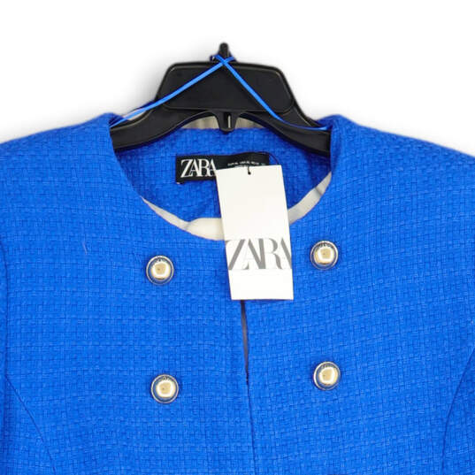 NWT Womens Blue Long Casual Sleeve Welt Pocket Jacket Size X-Large image number 3