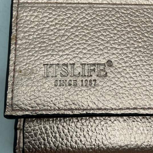 Itslife Womens Metallic Pink Multiple Credit Card Holders Bi-Fold Clutch Wallet image number 6