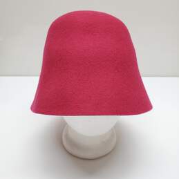 Anthropologie Fuchsia Pink Wool Felt Bucket Hat One Size