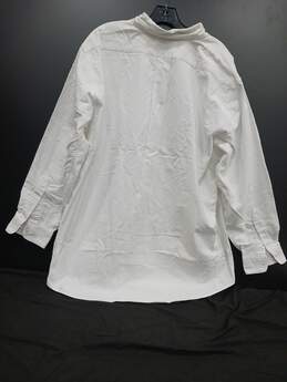 L.L. Bean White Button Up Dress Shirt Men's Size 17.5 alternative image