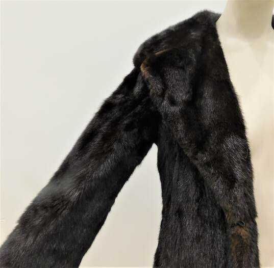 Vintage Dark Brown Full Length Women's Mink Fur Coat image number 2
