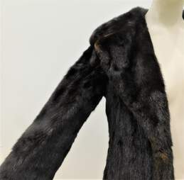 Vintage Dark Brown Full Length Women's Mink Fur Coat alternative image