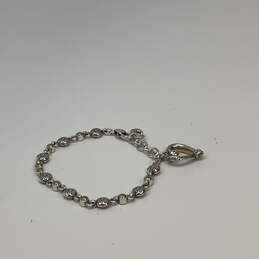 Designer Brighton Two-Tone Adjustable Link Chain Heart Charm Bracelet alternative image