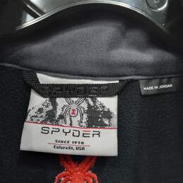 Men's Spyder Black/Red Encore Fleece Full Zip Jacket Size L alternative image