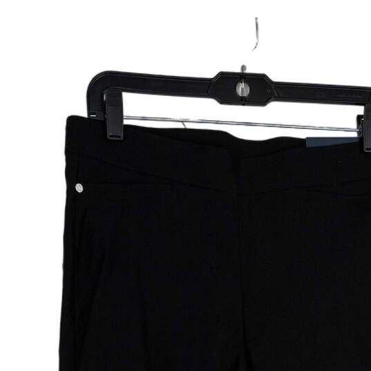 NWT Womens Black Elastic Waist Welt Pocket Pull-On Bermuda Shorts Size 10 image number 3