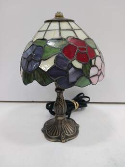 Small Stained Glass Portable Lamp
