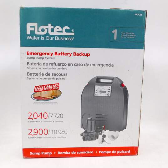 Flotec Emergency Battery Backup Sump Pump System IOB image number 1