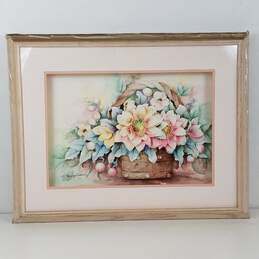 Floral Bouquet Wall Art -Framed Signed- Shadow Box 3D Artwork