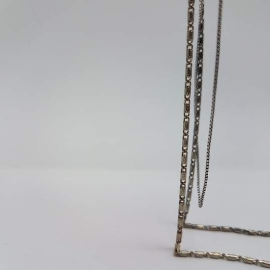 Sterling Silver Multi Gemstone Pendant Necklace Bundle 2pcs 21.3g image number 5