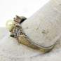 Artisan 925 Marcasite Bangle Bracelet & Faux Pearl Ring w/ Earrings 27.7g image number 3
