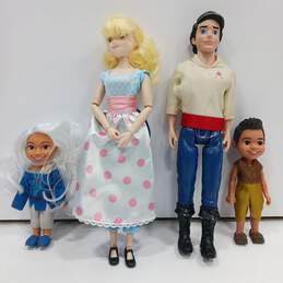 Bundle of 4 Assorted Disney Dolls