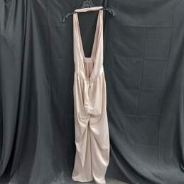 Nasty Gal Collection Champagne Satin Halter Jumpsuit Size 6 NWT alternative image