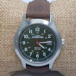 Vintage Retro Timex Expedition 37mm Case Indigld WR 50mm Green Dial Men's Sport Quartz Watch alternative image