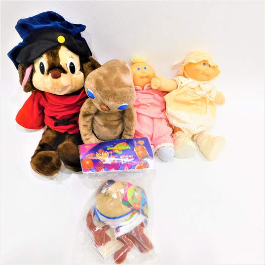 VTG 1980s Collectible Plush Toys E.T. Cabbage Patch Kids An American Tail Fievel Space Jam Taz image number 1