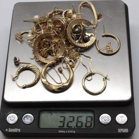 14K Gold with Accents Scrap Lot - 32.68g image number 4