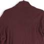 Tahari Womens Burgundy Knitted Long Sleeve Open Front Cardigan Sweater Size L image number 4