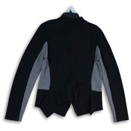Rachel Roy Womens Black Gray Mock Neck Long Sleeve Snap Front Jacket Size L alternative image