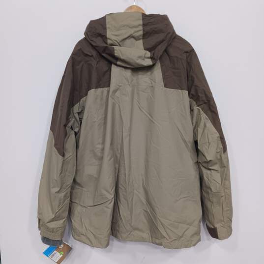 Columbia Men's Exposure Falls Green And Brown Layered Parka Size XXL image number 2