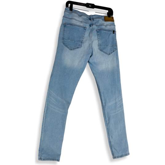 Mens Blue Stretch Light Wash Pockets Denim Straight Leg Jeans Size 31X32 image number 2