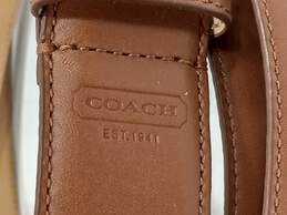 Coach Women's Tan Leather w/ Silver-Tone Hardware Belt F66100 Size 40" alternative image