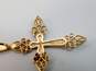Michael Anthony Designer 14K Yellow Gold Scrolled Cross Pendant 1.0g image number 6