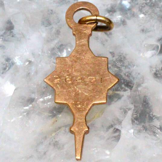 Vintage 10K Yellow Gold Fraternity Pendant - 2.93g image number 2