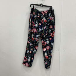 Womens Multicolor Floral Flat Front Pockets Straight Leg Ankle Pants Size 6 alternative image
