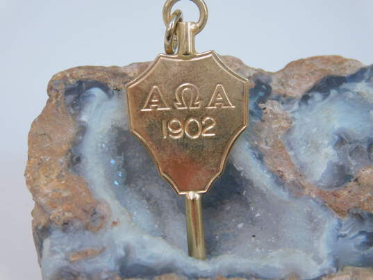 Vintage 10K Yellow Gold Marquette Chapter Alpha Omega Alpha Medical Honor Society Pendant Charm 4.6g image number 1